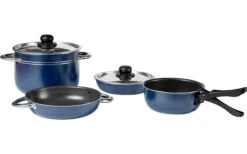 Berger Topfset Aluminium Stapelbar Blau 8-tlg.