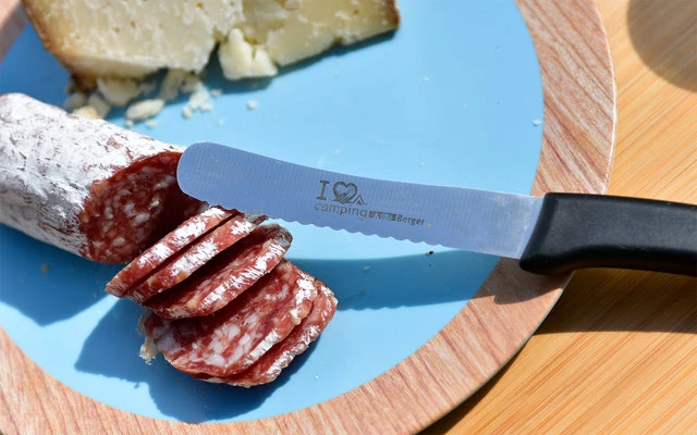 Berger Frühstücksmesser I Love Camping Gelb 3 Berger Frühstücksmesser I Love Camping Gelb