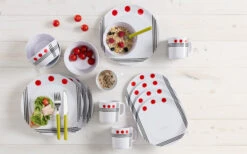 Berger Dots Melamin Geschirr-Set 16-tlg. Rot -Zelte Store 293383 2404276 2